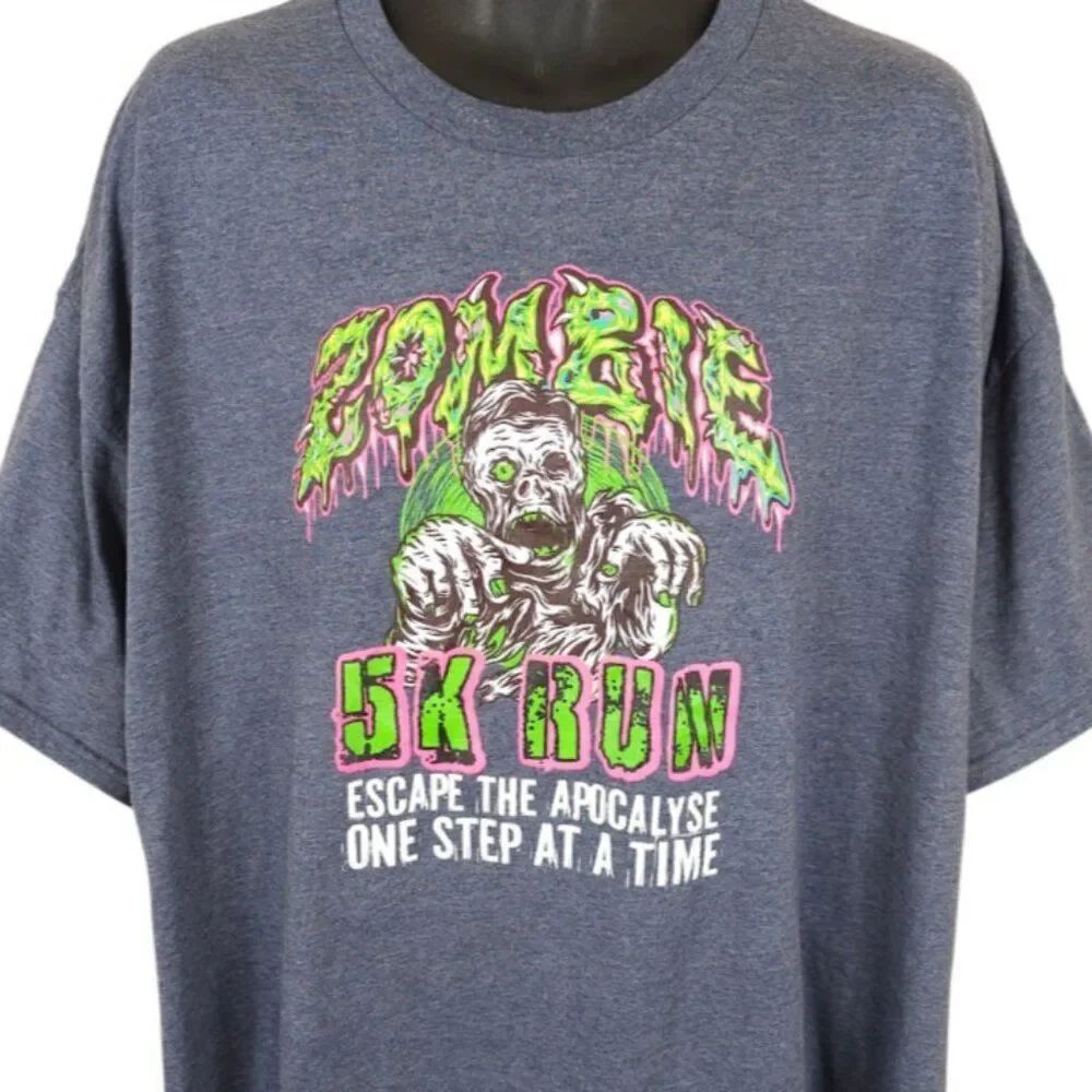 Zombie 5K Run T Shirt Mens Size 3XL Gray Escape The Apocalypse Henderson
